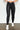 Navy Blue Crossed Dip Waist Sleek Leather Leggings-4