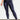 Navy Blue Crossed Dip Waist Sleek Leather Leggings-2