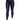 Navy Blue Crossed Dip Waist Sleek Leather Leggings-3