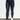 Navy Blue Crossed Dip Waist Sleek Leather Leggings-0