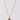 Gold Link Chain Rectangle Crystals Moon Pendant Necklace-0