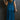 Peacock Blue Short Sleeve Shirred High Waist V Neck Maxi Dress-1