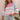 Pink Color Block Striped Three-Quarter Sleeve Knitted Top-0