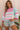 Pink Color Block Striped Three-Quarter Sleeve Knitted Top-0
