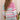 Pink Color Block Striped Three-Quarter Sleeve Knitted Top-1