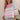 Pink Color Block Striped Three-Quarter Sleeve Knitted Top-3