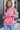 Pink Solid Ripped Hooded Sweatshirt with Kangaroo Pocket-0
