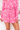 Pink Valentine Heart Print Long Sleeve Tee and Shorts Lounge Set-2
