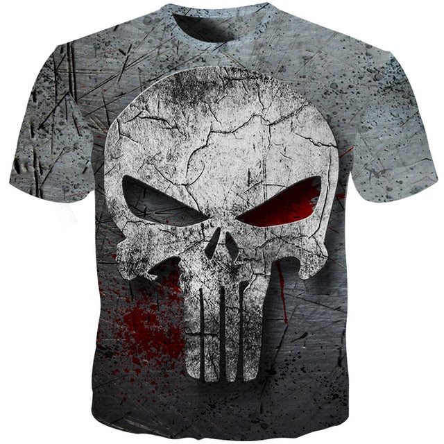 3d Skull T Shirt Men 3d Full Print Tees Shirt Homme Punisher 3d T Shirt Fitness Compression Men T Shirt Plus Size-5