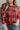 Red Christmas Plaid Striped Patchwork Drawstring Hoodie-0
