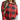 Red Christmas Plaid Striped Patchwork Drawstring Hoodie-2