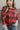 Red Christmas Plaid Striped Patchwork Drawstring Hoodie-1