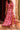 Red Paisley Maxi Dress - Side Slit Puff Sleeve High Waist-0