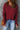 Red Solid Crew Neck Long Sleeve Top-0