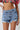 Sky Blue High Rise Crossover Waist Denim Shorts-2