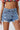 Sky Blue High Rise Crossover Waist Denim Shorts-4