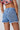 Sky Blue High Rise Crossover Waist Denim Shorts-1