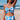 Sky Blue Tropical Ruffle Bikini High Waisted Swimsuit with Sarong-3