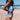 Sky Blue Tropical Ruffle Bikini High Waisted Swimsuit with Sarong-1