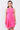 Hot-Pink Sleeveless Round Neck Fitted Asymmetrical Mini Dress-0