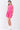 Hot-Pink Sleeveless Round Neck Fitted Asymmetrical Mini Dress-2