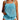 Turquoise Striped Mesh Tankini Swimsuit-3