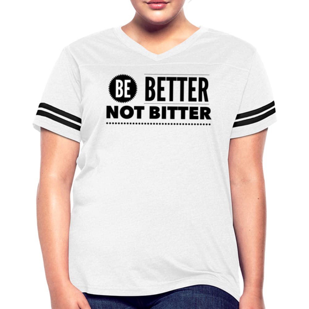 Womens Graphic Vintage Tee, be Better not Bitter Sport T-shirt-0