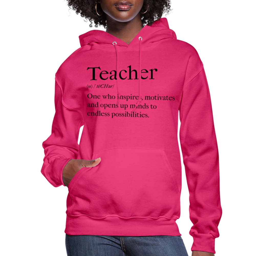 Womens Hoodie - Pullover Hooded Sweatshirt -graphic/teachers Inspire-2