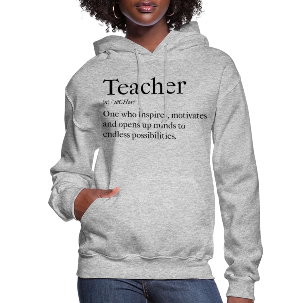 Womens Hoodie - Pullover Hooded Sweatshirt -graphic/teachers Inspire-6