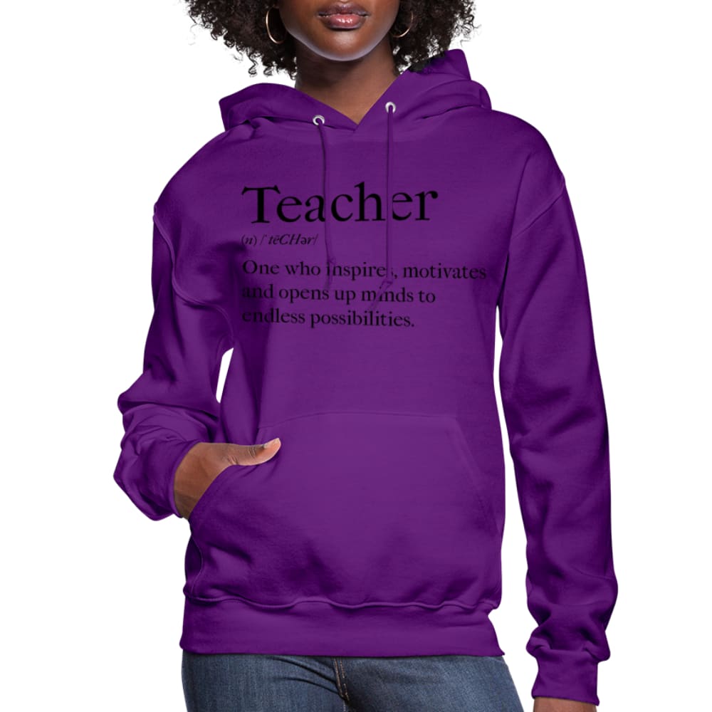 Womens Hoodie - Pullover Hooded Sweatshirt -graphic/teachers Inspire-1