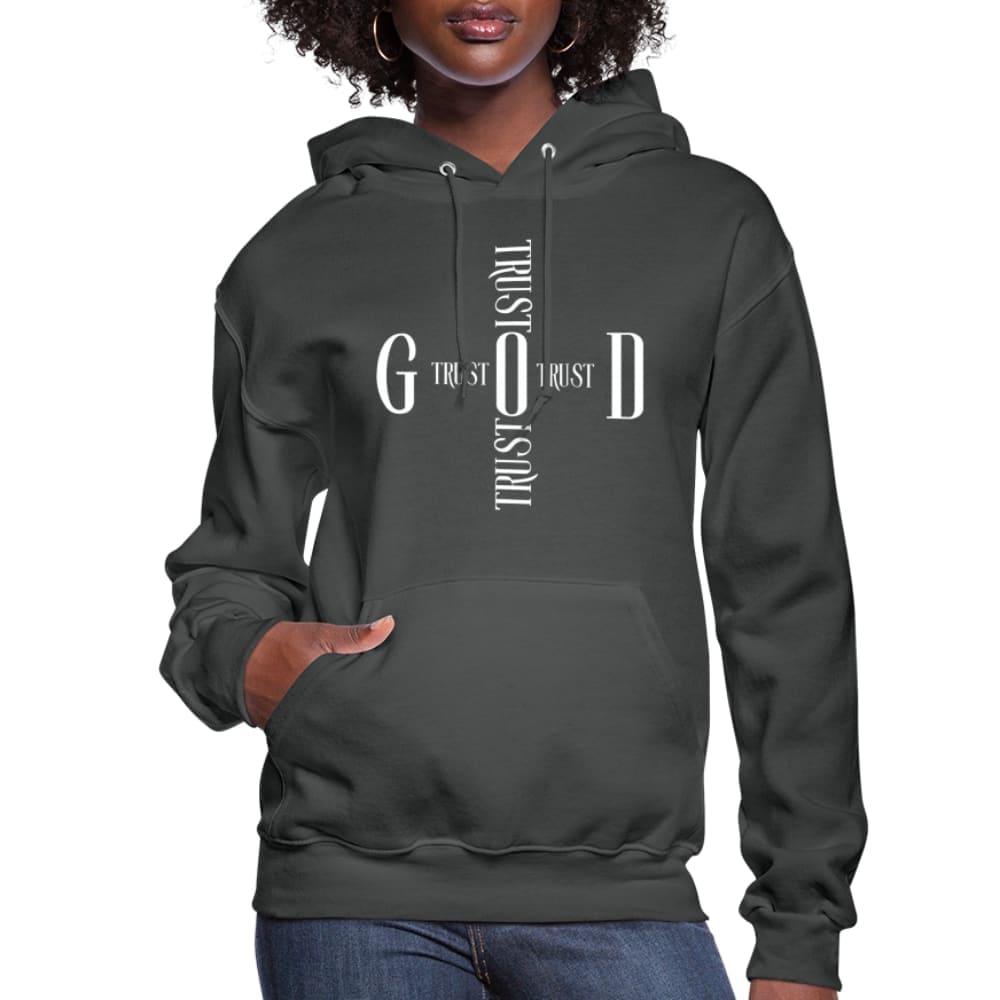 Womens Hoodie, Trust God Cross-5