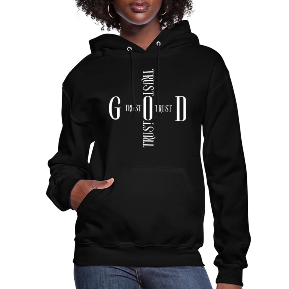 Womens Hoodie, Trust God Cross-6