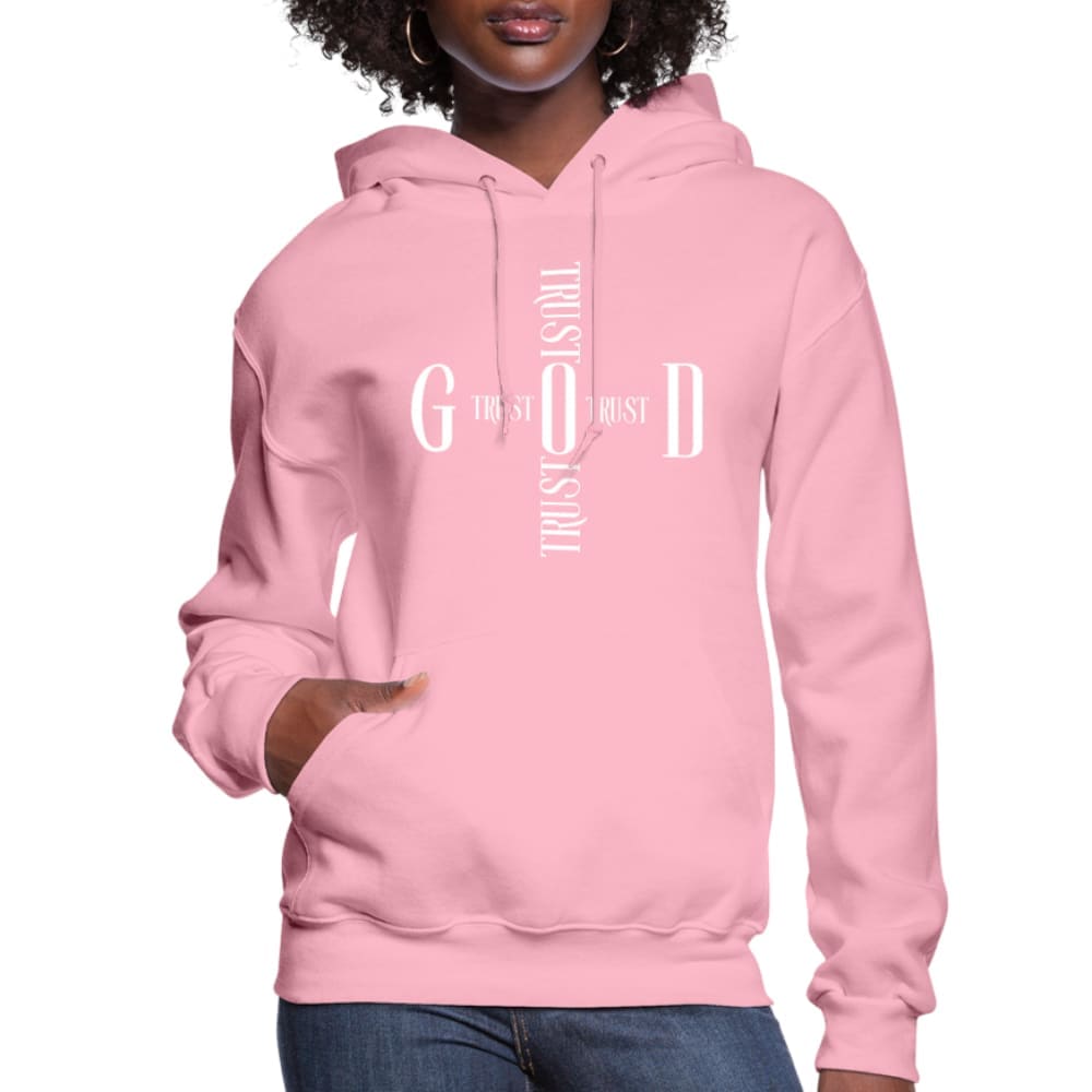 Womens Hoodie, Trust God Cross-3