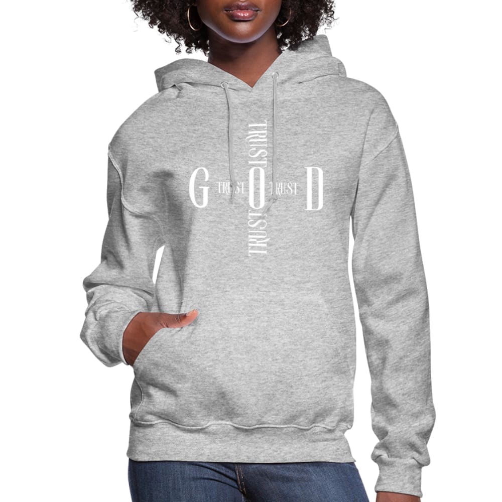 Womens Hoodie, Trust God Cross-7