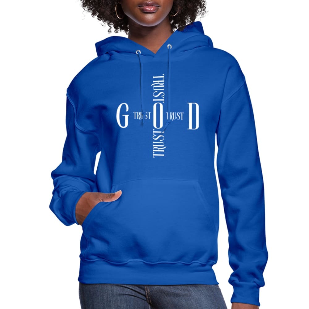 Womens Hoodie, Trust God Cross-8