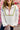 White Colorful Edge Quarter Zip Drop Shoulder Sweater-0