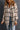 White Oversized Plaid Pattern Shacket with Slits-2