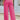 Wide Leg Sweatpants - Rose Red Terry Knit Drawstring Smocked Waist-1