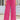 Wide Leg Sweatpants - Rose Red Terry Knit Drawstring Smocked Waist-0
