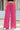 Wide Leg Sweatpants - Rose Red Terry Knit Drawstring Smocked Waist-0