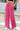 Wide Leg Sweatpants - Rose Red Terry Knit Drawstring Smocked Waist-2