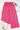 Wide Leg Sweatpants - Rose Red Terry Knit Drawstring Smocked Waist-3