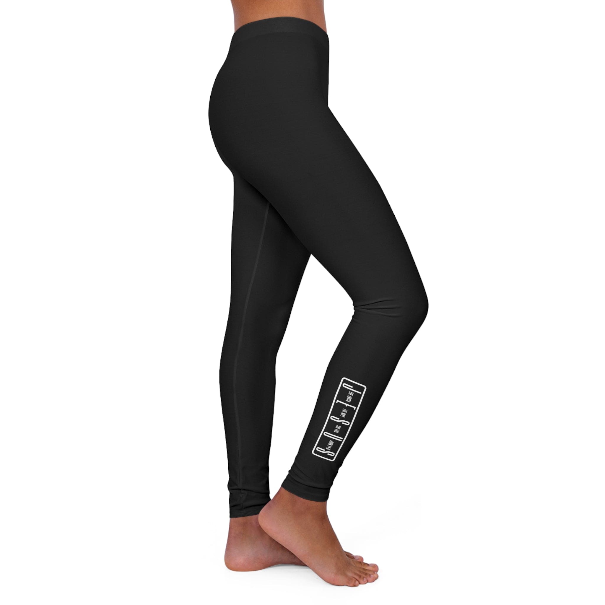 Womens Black Fitness Leggings Jesus the Truth the Way the Life-4