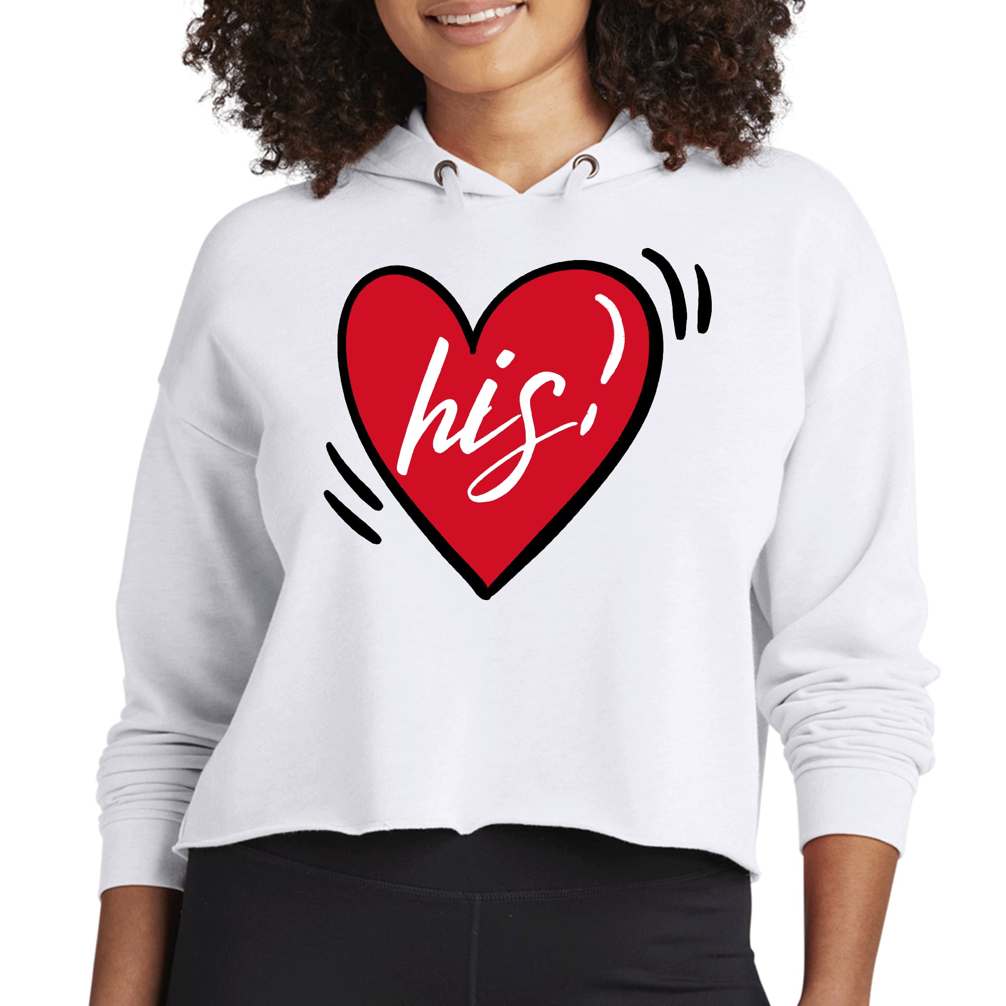 Womens Cropped Hoodie Say It Soul His Heart, Couples-0