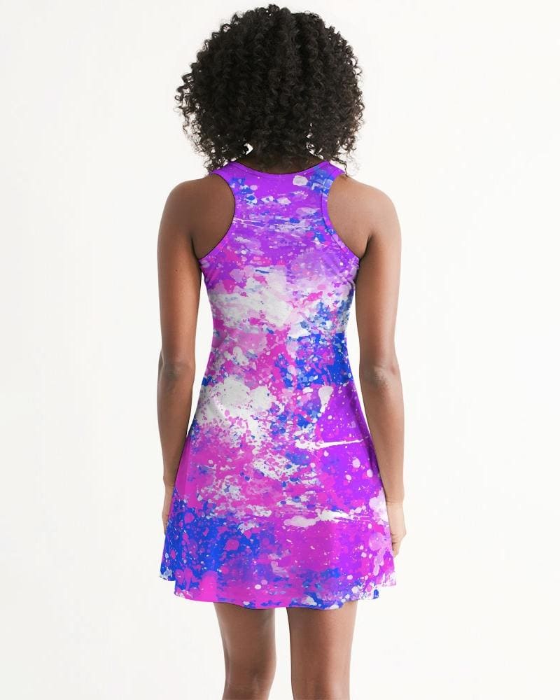 Womens Dress - Cotton Candy Purple Style Racerback Dress-1