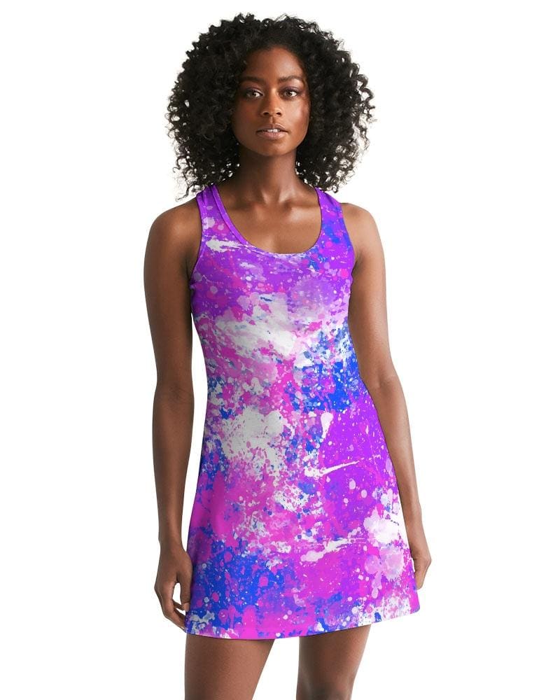 Womens Dress - Cotton Candy Purple Style Racerback Dress-0