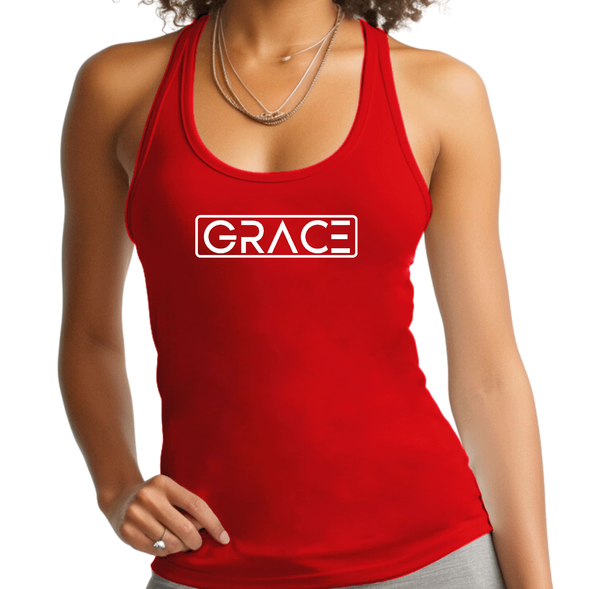 Womens Fitness Tank Top Graphic T-shirt Grace-1