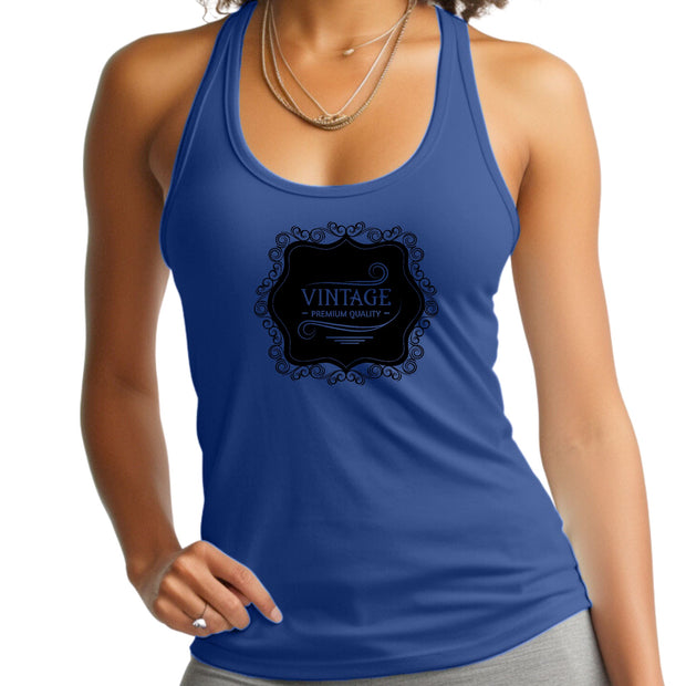Womens Fitness Tank Top Graphic T-shirt, Vintage Premium Quality-2