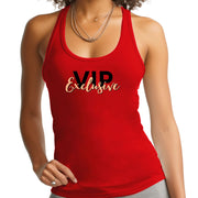 Womens Fitness Tank Top Graphic T-shirt, Vip Exclusive Black-1