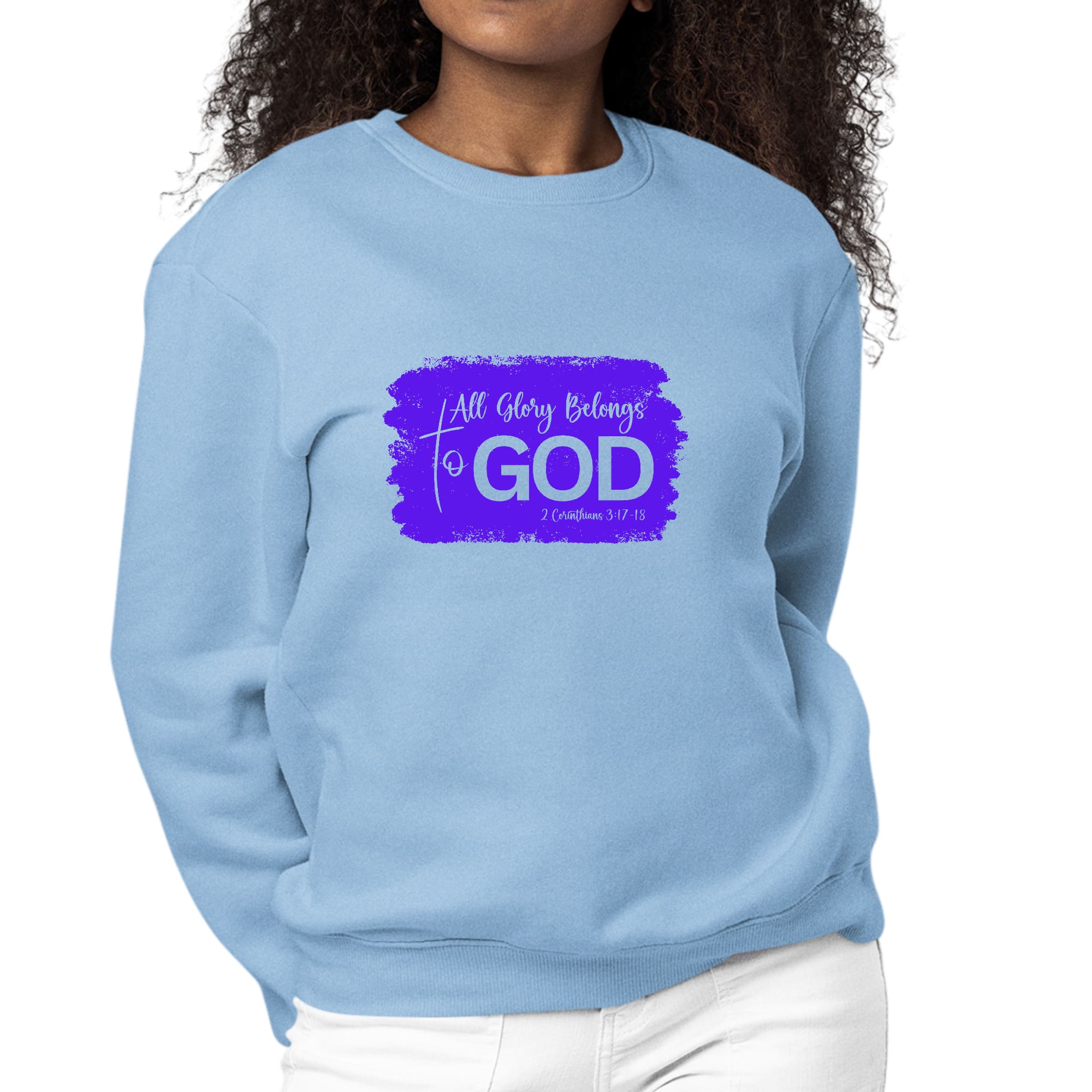 Womens Graphic Sweatshirt All Glory Belongs To God Christian-5